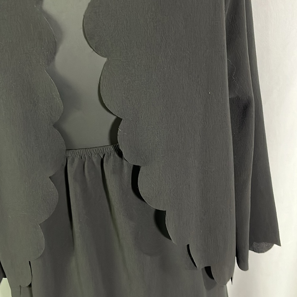 Papermoon Black Scalloped Open Back Blouse - Picture 12 of 16